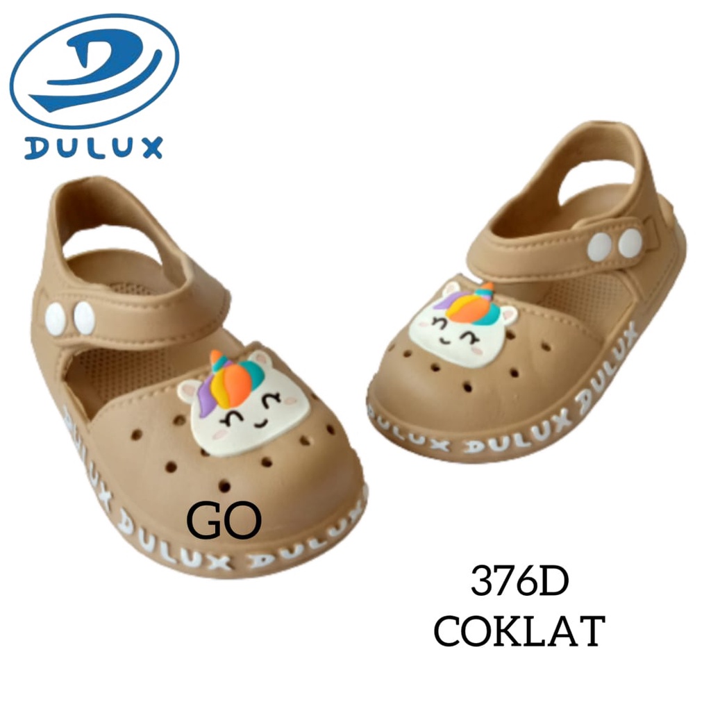 gos DULUX 376ED UNC Sandal Sepatu Anak Perempuan Tali Belakang Model Lucu Sandal Slop Anak Perempuan Model Karakter Unicron