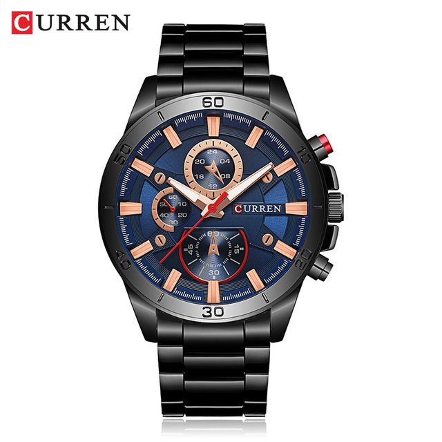 CURREN 8275 Jam Tangan Pria Analog Stainless Steel Chronograph Tidak Aktif WATCHKITE WKOS