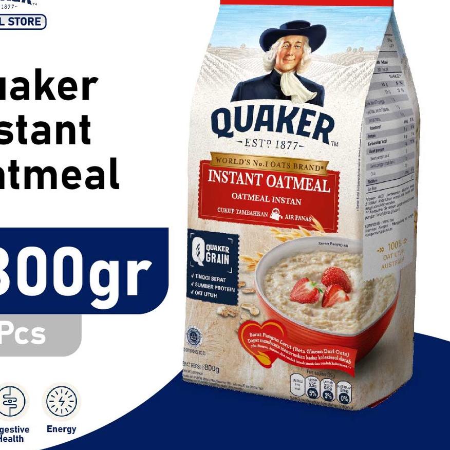 

11.11✔️Quaker Oatmeal 800gr ALL VARIAN Instan dan Quick Cook|SQ8