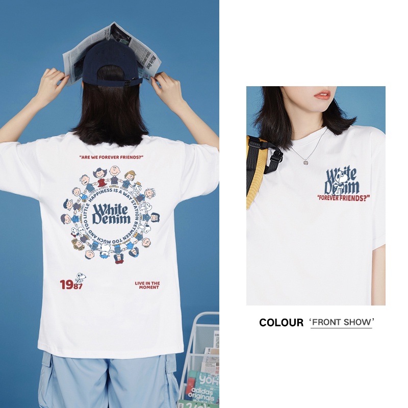 Import Premium Kaos Wanita / Bergaya Print Kerah Bulat T-shirt Tee / Baju Oversize Wanita Murah