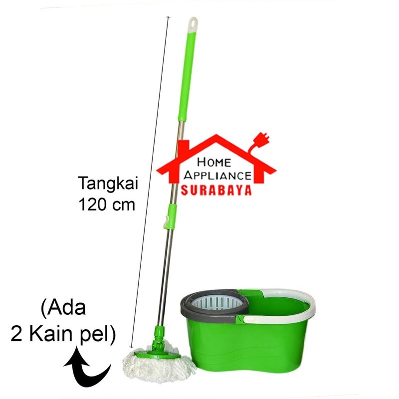 Alat Pel Pembersih Lantai Alat Pel Putar Spin Mop Magic Mop GSF Murah