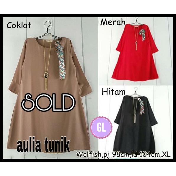 BAJU ATASAN TUNIK/BAJU ATASAN WANITA/BAJU MUSLIM WANITA/AULIA/GL57135