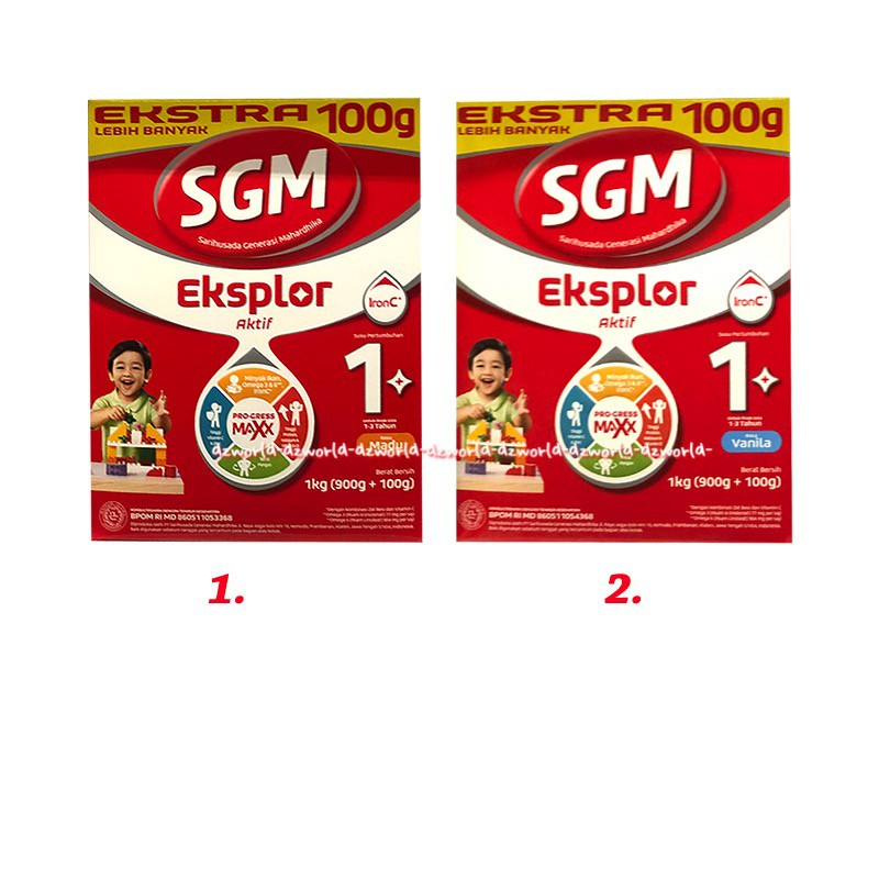 

SGM Eksplor Aktif 1 Pro-Gress Maxx 900gr Susu Bubuk Rasa Madu Vanila Susu 1-3tahun