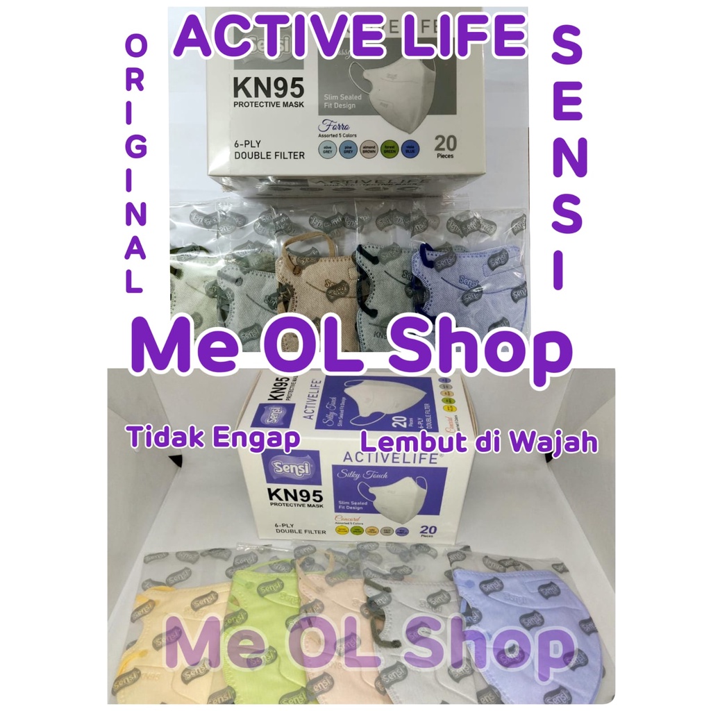 MASKER SENSI KN95 ACTIVE LIFE ISI 20 PCS