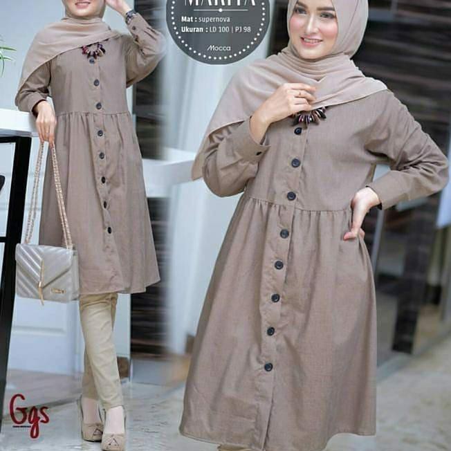 HITZ 2021 MARIYA TUNIK tunik terbaru kekinian murah polos baju atasan muslimah bahan supernova hits