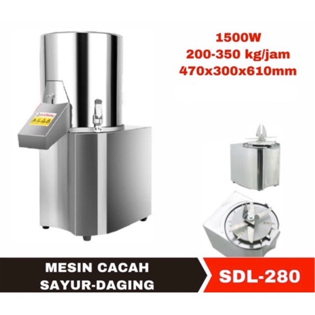 Mesin Cacah Pencacah Sayur Daging Besar Sdl280