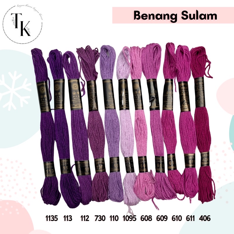 Benang Sulam Rose Brand - Ungu / Lilac / Violet