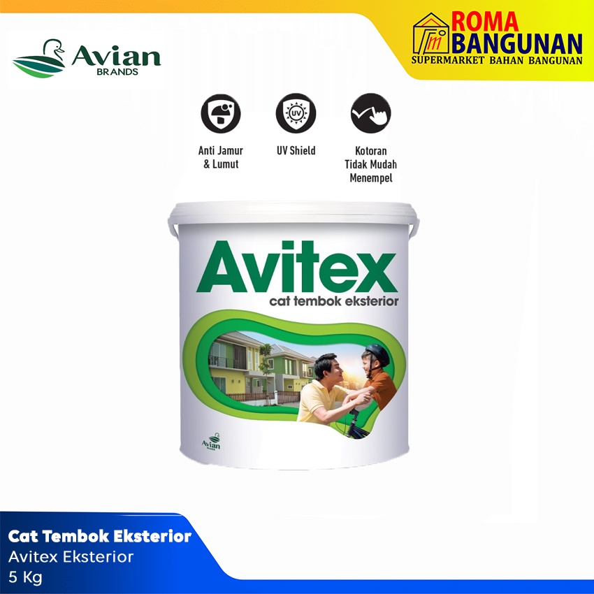 Avian Cat Tembok Exterior / Cat Eksterior Avitex Tinting 5kg