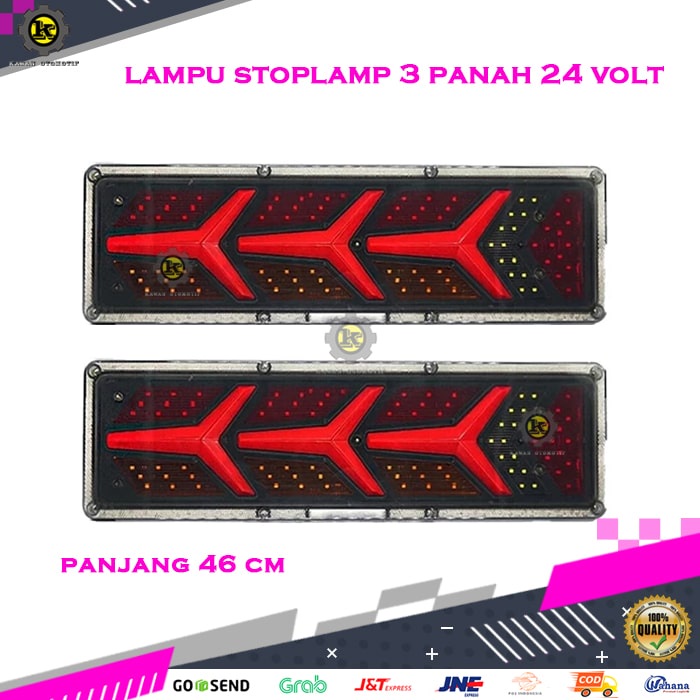 Lampu Variasi Sein Rem Stoplamp Stop lamp Belakang Variasi Aksessoris Truk Truck Canter 24 Volt