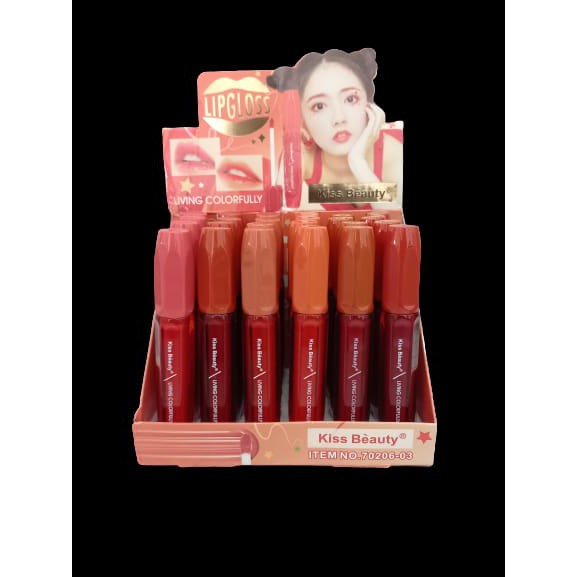 [PER 4 PCS]LIP GLOSS KISS BEAUTY COLORFULLY NO.70206/UNICORN NO.70141