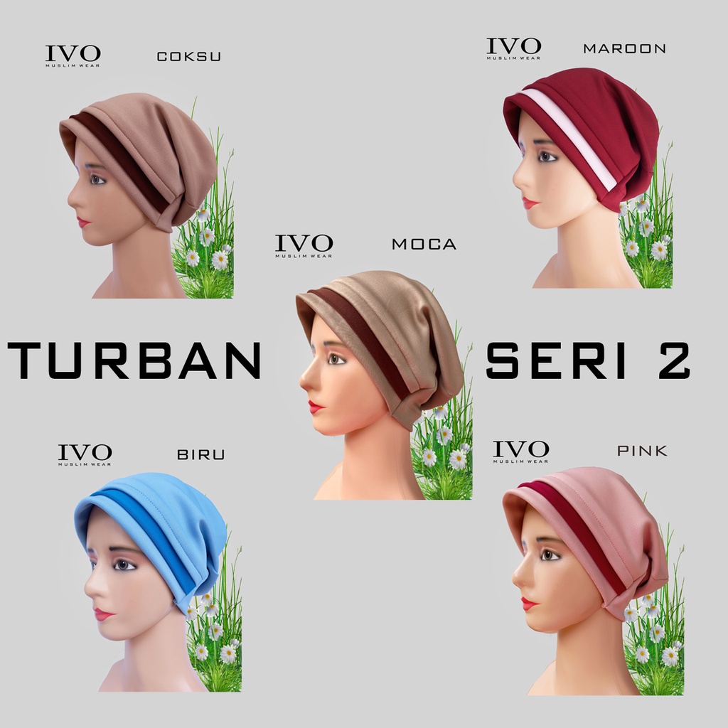 Turban Muslim Seri 2 / Turban Instan / Turban Dewasa / Turban Simple / Turban Wanita