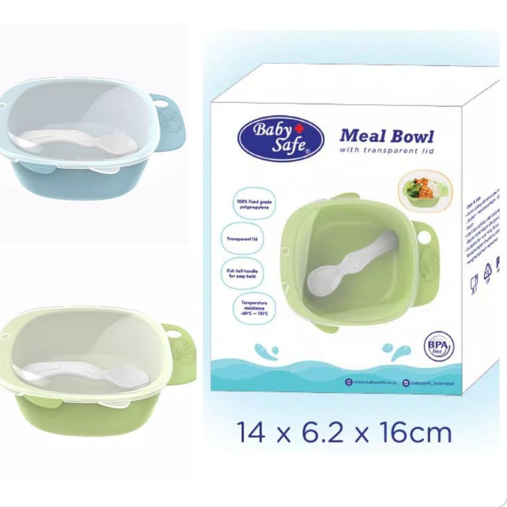 Baby Safe Meal Bowl with Transparent Lid B356 Tempat Wadah Makanan Mangkuk Bayi