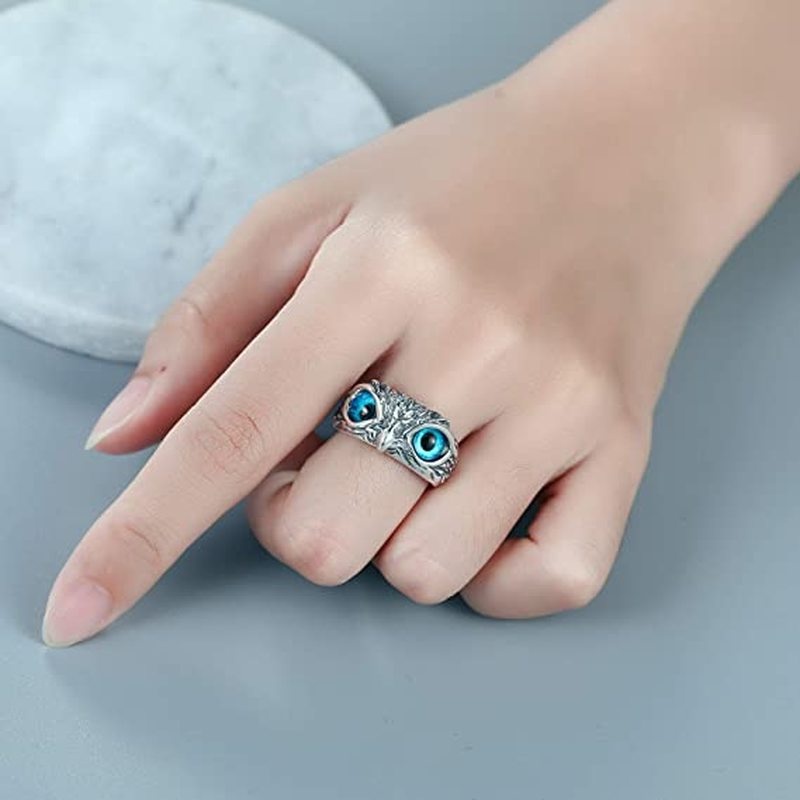 [Fashion Adjustable Open Owl Rings For Women And Men] [ Retro Animal Finger Ring] [Lovely Jewelry Gifts For Girl Friends]