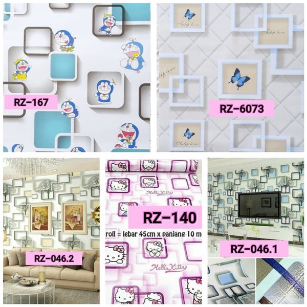 Wallpaper Sticker Dinding Wallpaper Sticker Wallpaper Dinding Wallsticker Wall Sticker Kotak 3D