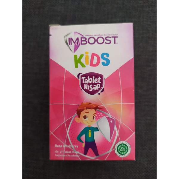 Imboost Kids Tablet Hisap rasa mixberry, isi 21 tablet hisap