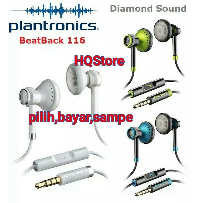 Headset Stereo Original Plantronics BackBeat 116 Headset Great Value