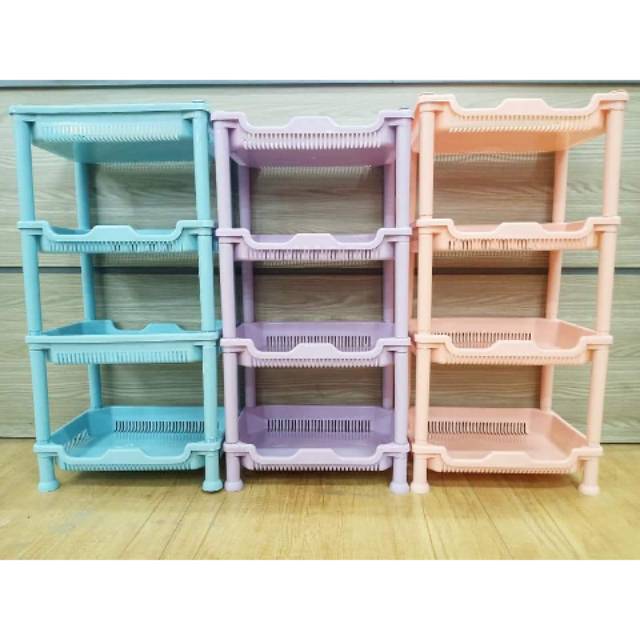 Rak plastik/rak salon/tempat surat/rak serbaguna susun 4