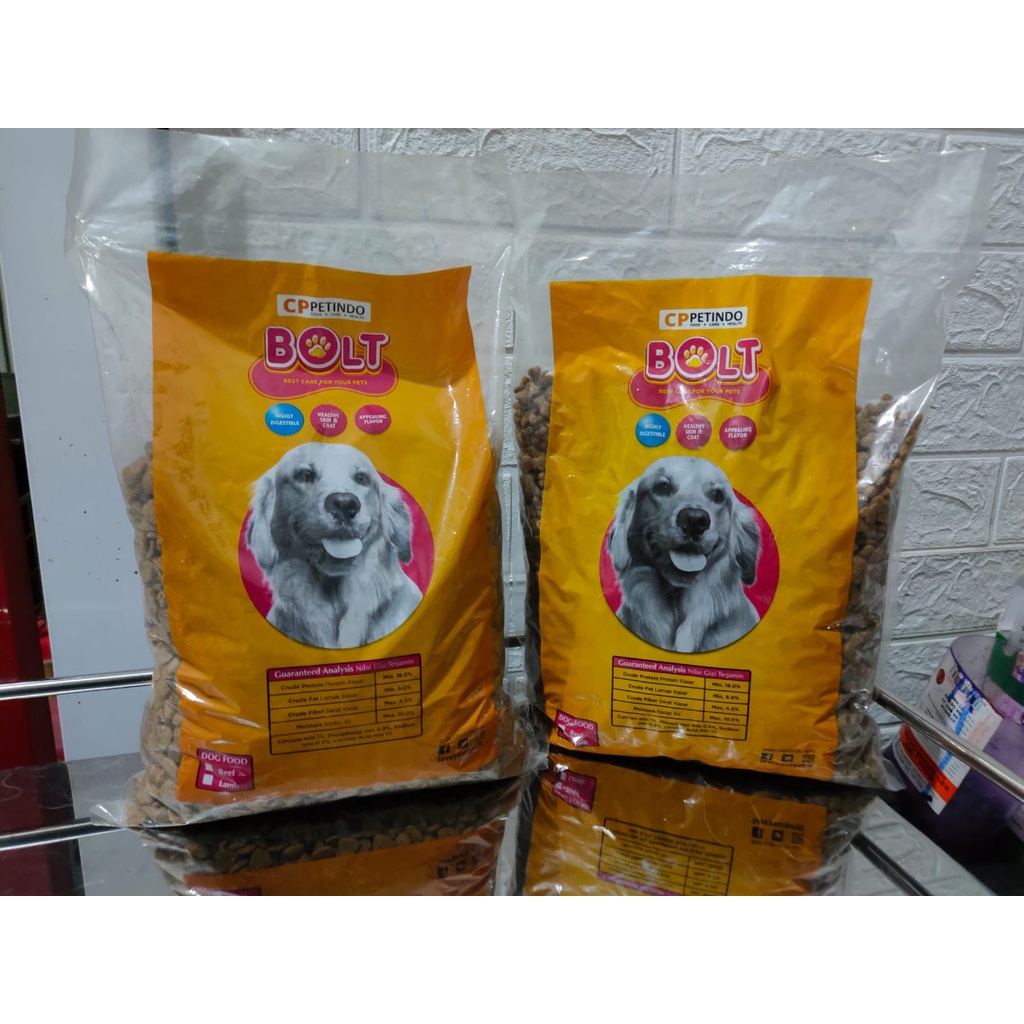 Bolt Pakan Kering untuk Anjing kemasan 800gr