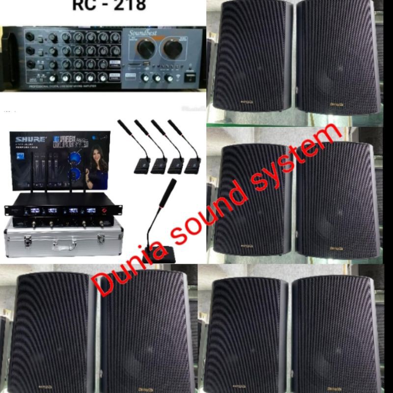 paket soundsystem aula cafe pabrik 8 speaker 6inch AIWA