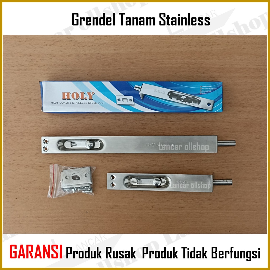 Slot Pintu / Grendel Tanam Stainless 6+10/ Grendel Tanam Pintu