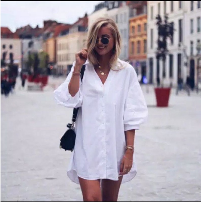 PRELOVED CONSENSO POPLIN DRESS CONSENSO DRESS WHITE