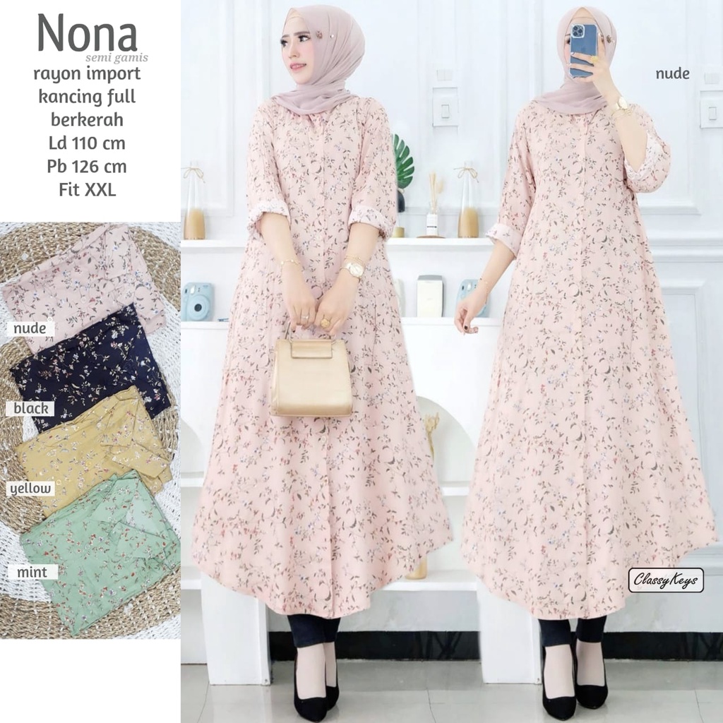 TUNIK KATUN BAJU TUNIK KEKINIAN BAJU MUSLIM WANITA LONG TUNIK PANJANG KANCING DEPAN
