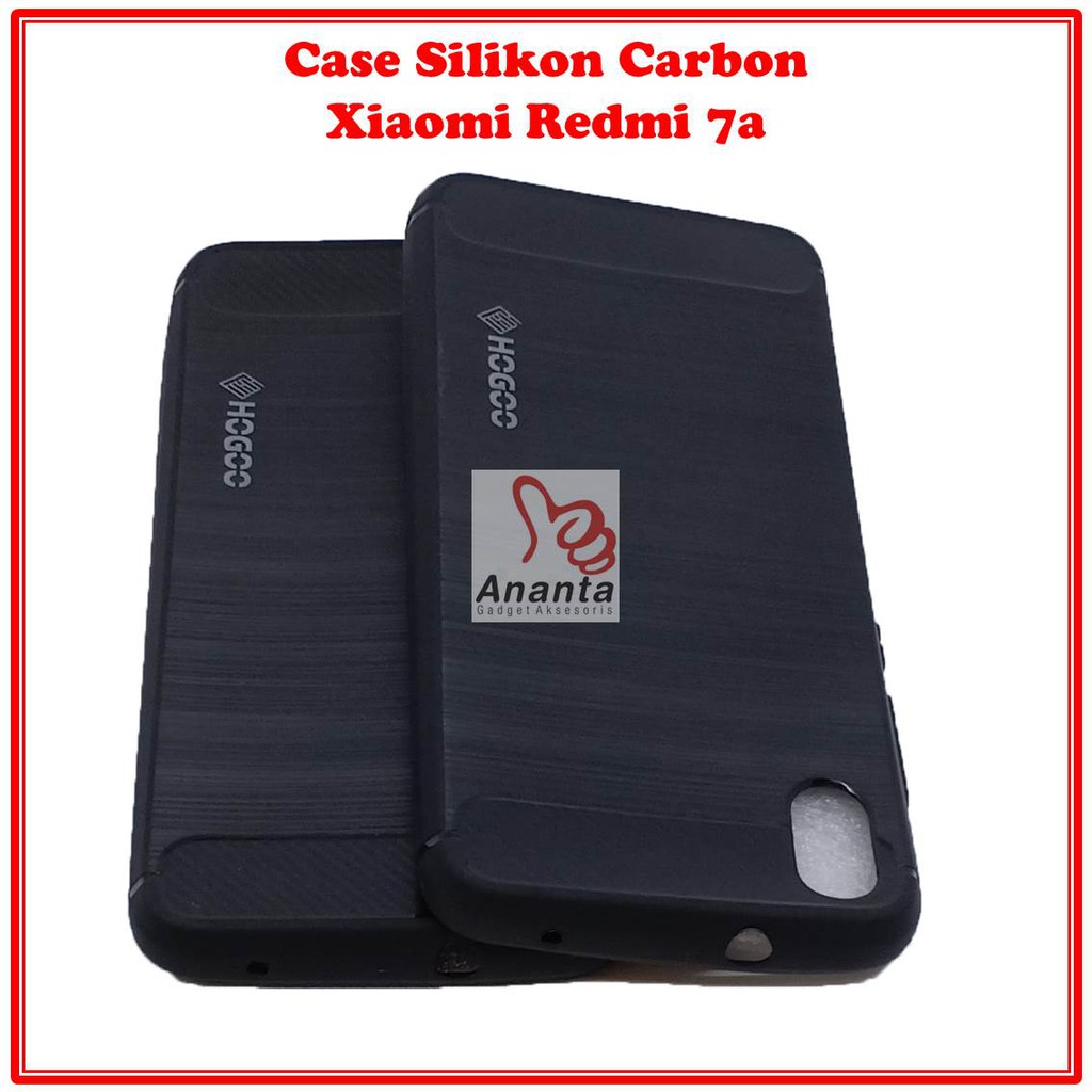 Silikon Carbon Semi Hard Case Xiaomi Redmi 7a