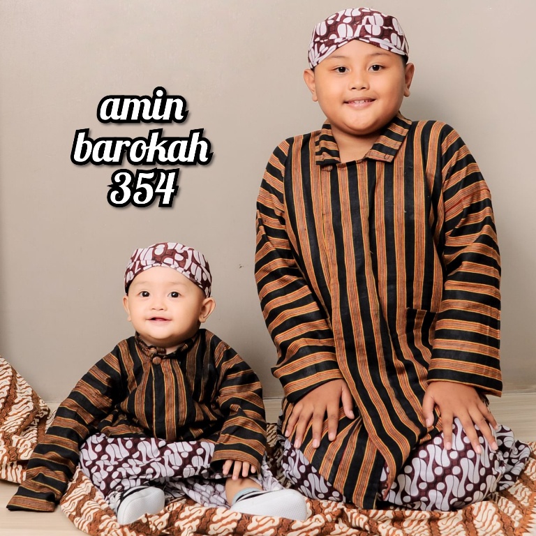 COD...!!! Setelan Surjan Anak + Jarik Instan + Blangkon Solo - Ukuran Dari Mulai Bayi Sampai 12 Tahun #Adat #Jawa #Tradisional #Tedaksiten