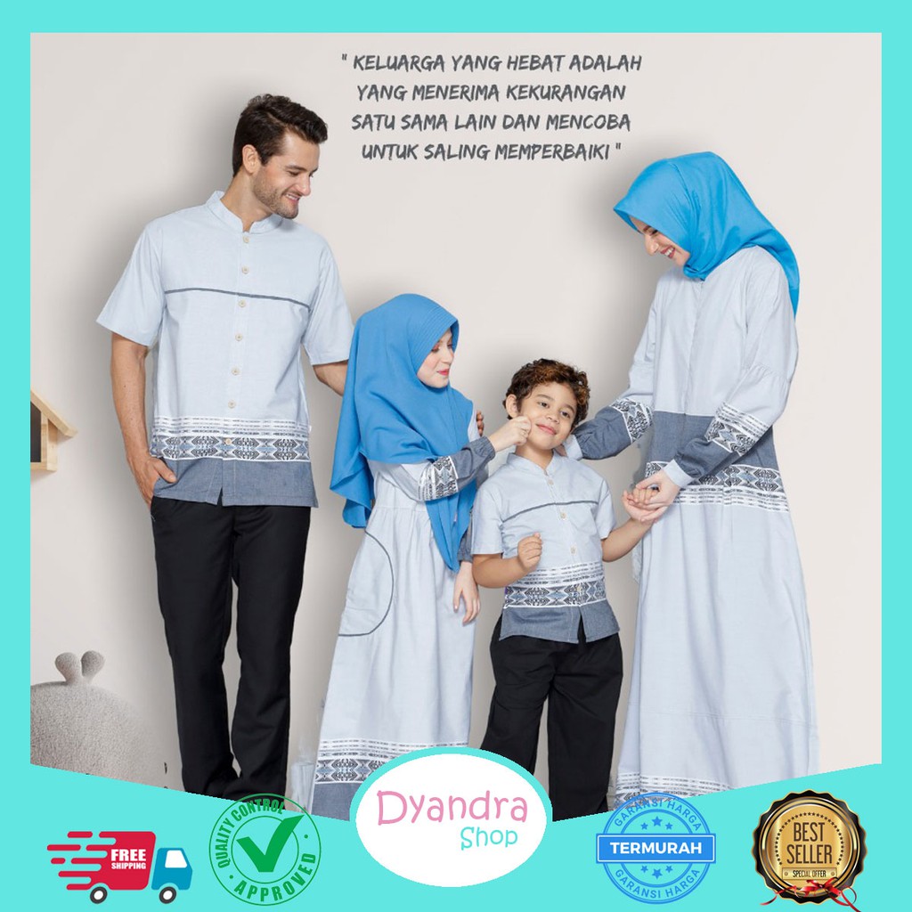 RAUNA SARIMBIT 247 BIRU SARIMBIT KELUARGA / PAKAIAN MUSLIM