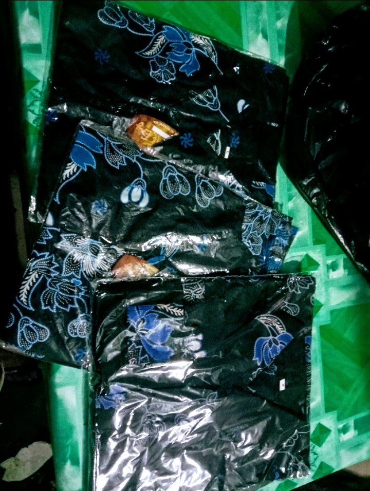 Batik Couple Keluarga Sania Ruffle Ori Ndoro Jowi Dnt Sakura Biru