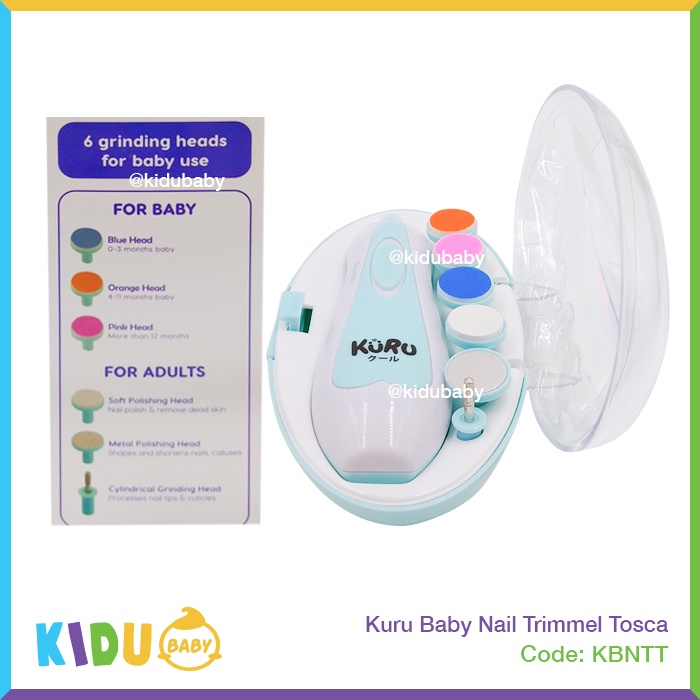 Kuru Baby Nail Trimmer Alat Kikir Gunting Kuku Elektrik Bayi dan Anak kidu Baby