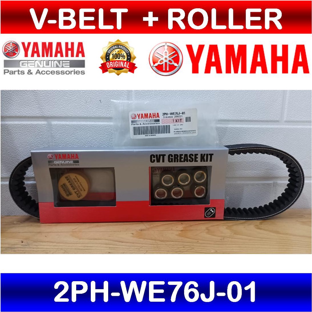VANBELT SET MIO M3/MIO Z/MIO SOUL GT125 VANBELT + ROLLER ORIGINAL YAMAHA 100%