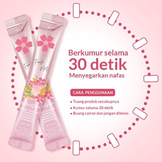 ✨ AKU MURAH ✨ Bioaqua Refreshing Mouthwash CHERRY BLOSSOM 13ml - SACHET