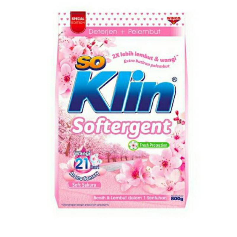 So Klin Bubuk Deterjen Softergent 770gr