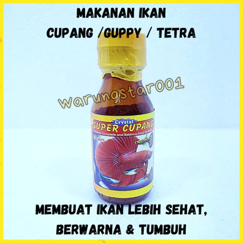 PELET SUPER CUPANG / PELET CUPANG / SUPER CUPANG CRYSTAL BOTOL KACA