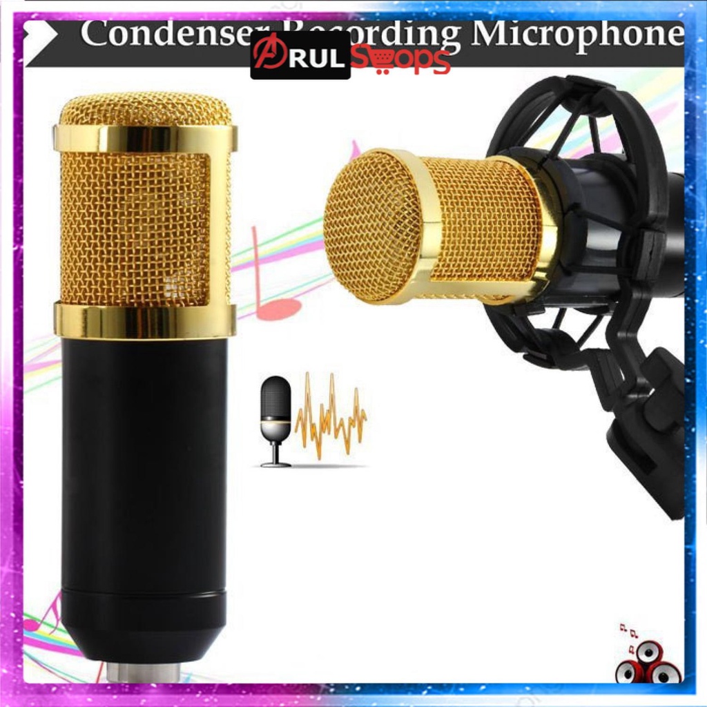 TaffSTUDIO Mikrofon Kondenser Studio dengan Shockproof Mount - BM-800