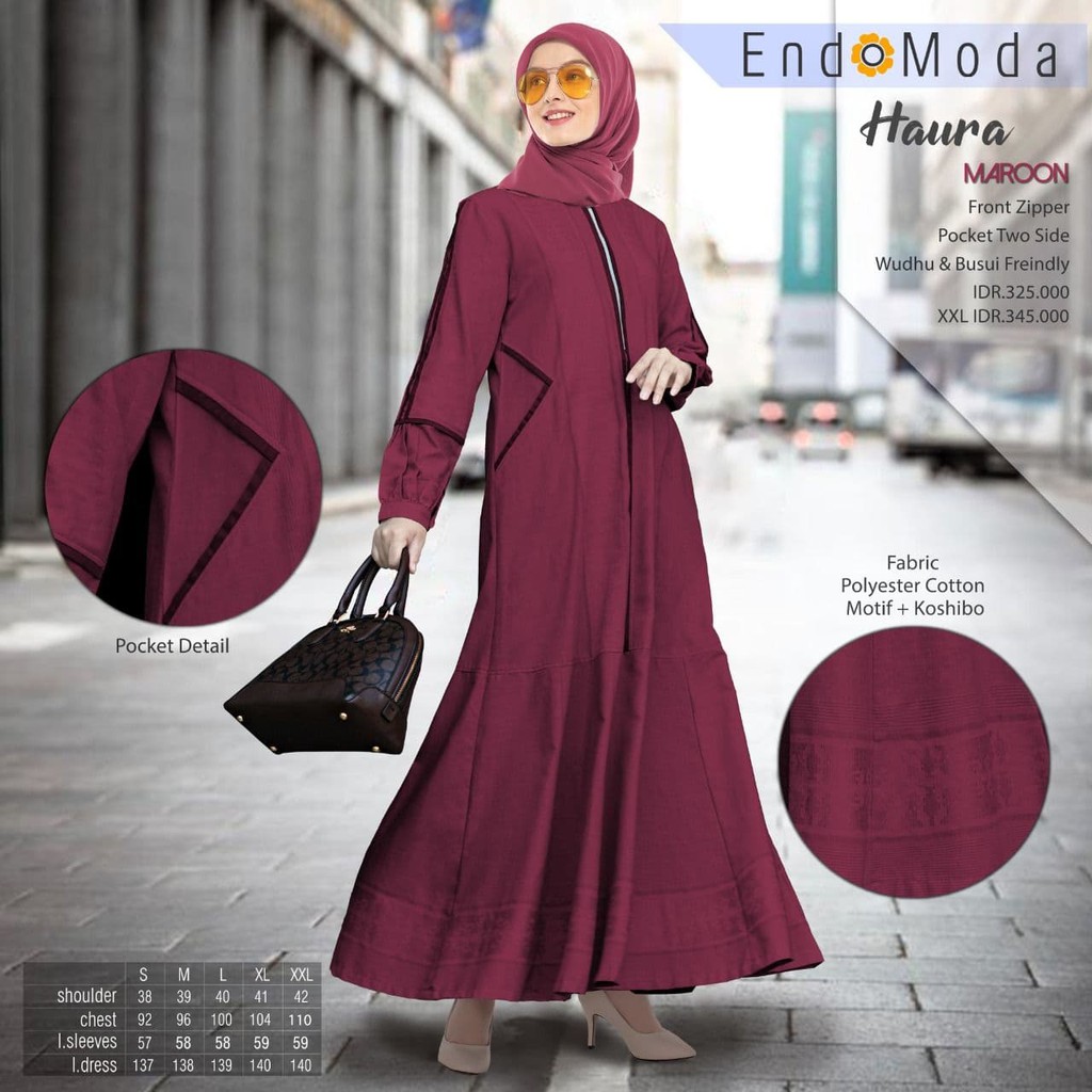 Gamis Endomoda HAURA / Pakaiam Muslim Wanita Endomoda Haura