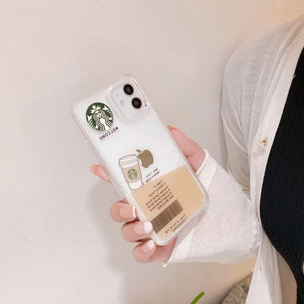 Creative Coffee Quicksand iPhone Case (Untuk Iphone 6 - iphone 13 Pro Max) Casing iPhone Populer