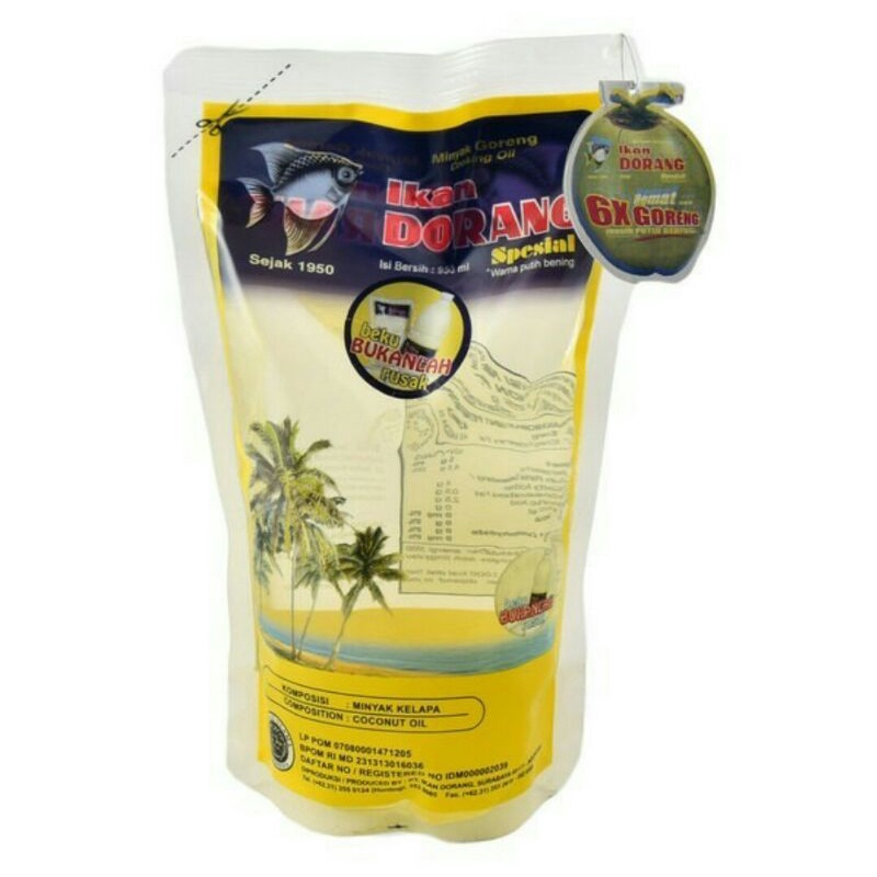 

minyak goreng kelapa ikan dorang 950ml