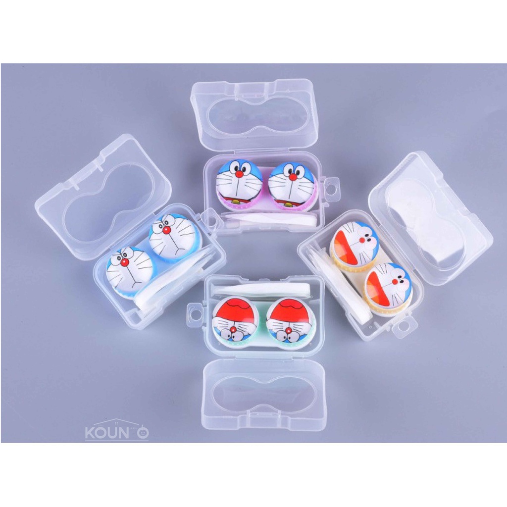 Tempat Soflens Lucu Kontak Lensa Simple Contact Lens Softlens Case 1 Set