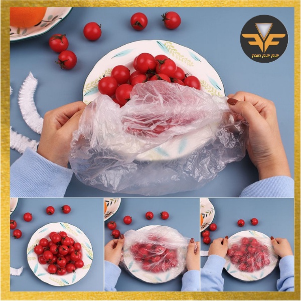 Plastik Penutup Makanan Waterproof / Plastik Mandi Penutup Kepala Rambut Shower Cap Serbaguna Multifungsi