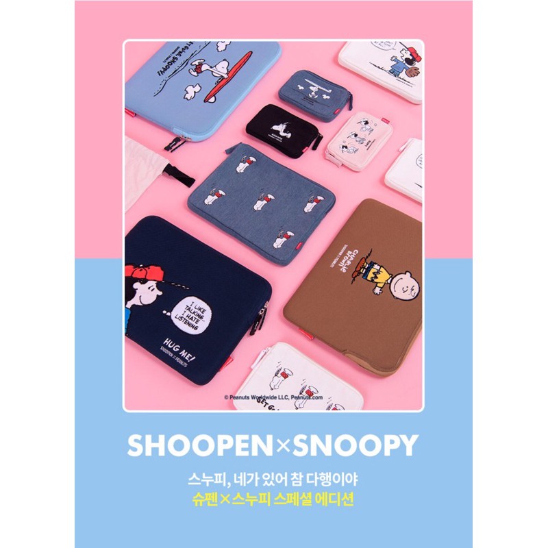 SHOOPEN X PEANUTS Snoopy Pouch Set 3Pcs Original