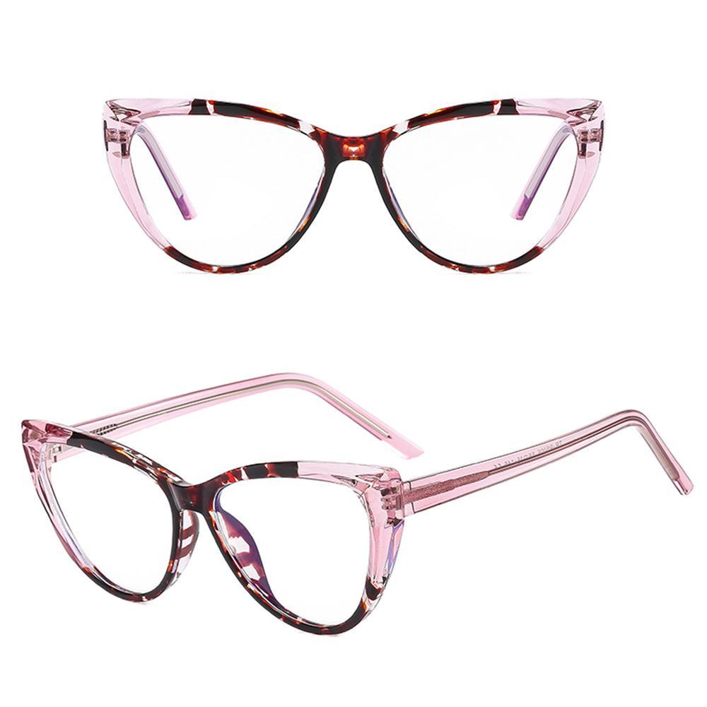 Populer Kacamata Blue Light Stylish Anti UV Anti Silau Cat Eye Kacamata Palsu