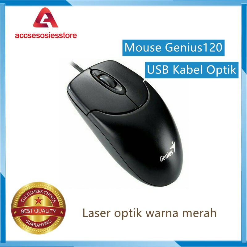 Mouse Genius120 USB Kabel Optik Mouse Genius Net Scroll 120 ( Warna hitam )