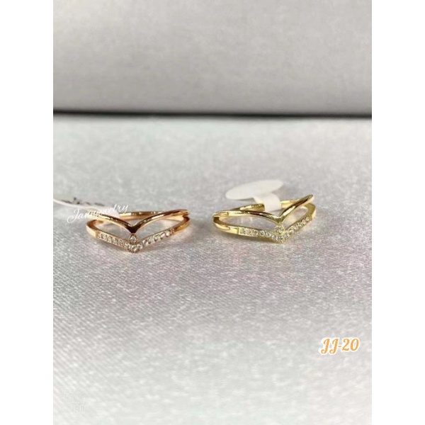 Cincin titanium import new permata tanam anti karat JJ-20