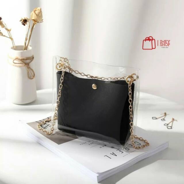 Sling bag Lala mika transparan tas wanita kekinian tas ...