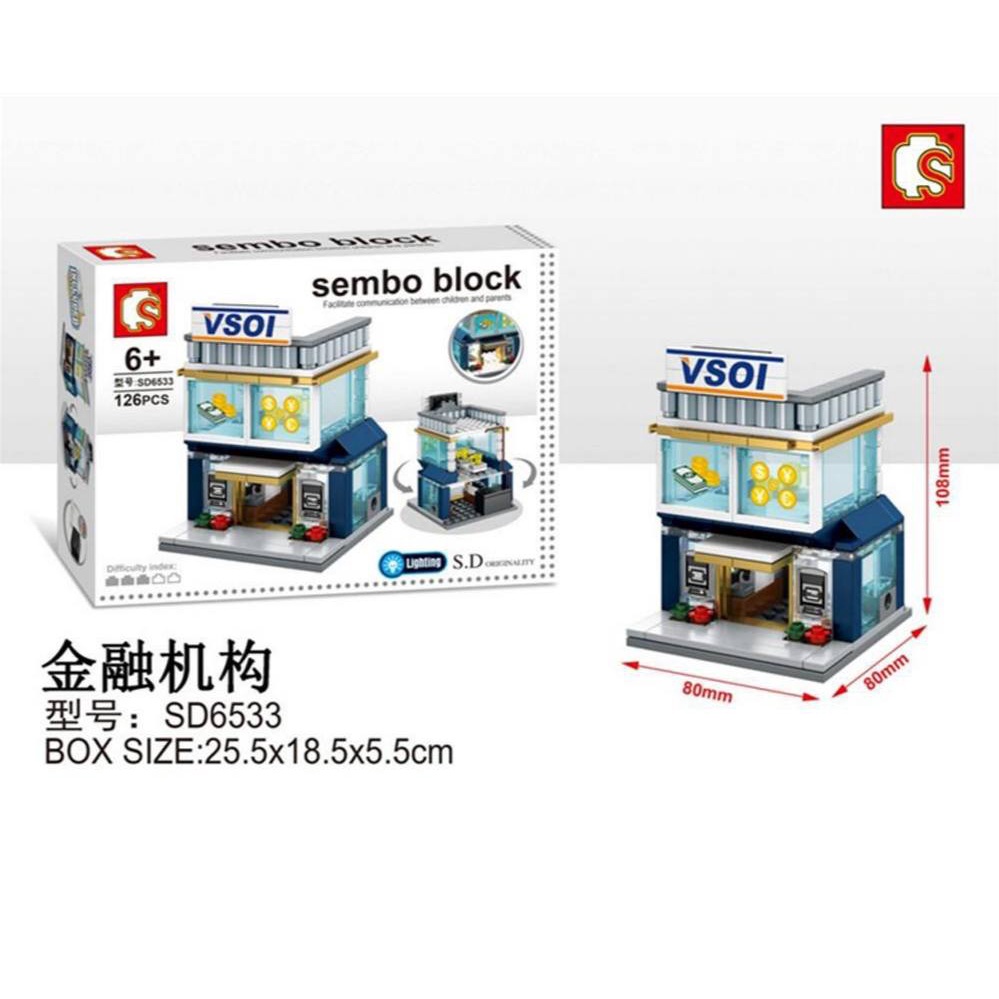 Sembo Block VSOI - Mainan Edukasi Puzzle Balok Brick 126 pcs (Medium)