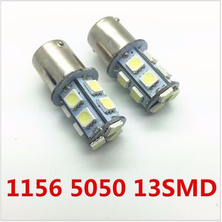 Lampu Mundur lampu sein LED Mobil 2 PCS 1156 13 SMD 5050 5W