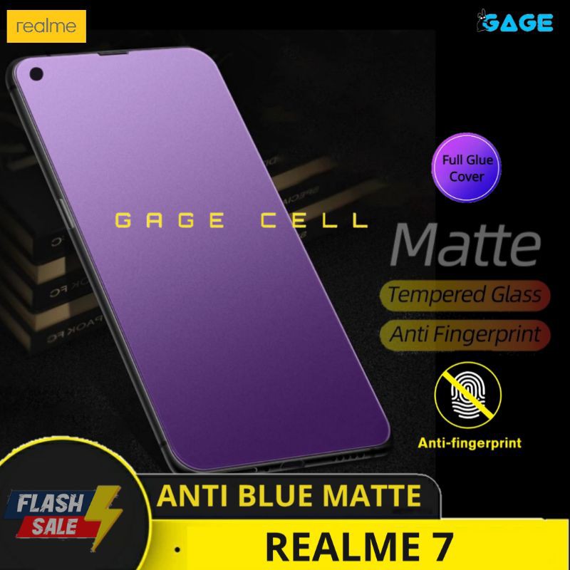 TEMPERED GLASS ANTI BLUE MATTE RAY REALME 7 TG ANTI GORES RADIASI REALMI 7 FU LAYAR SCREEN PROTECTOR