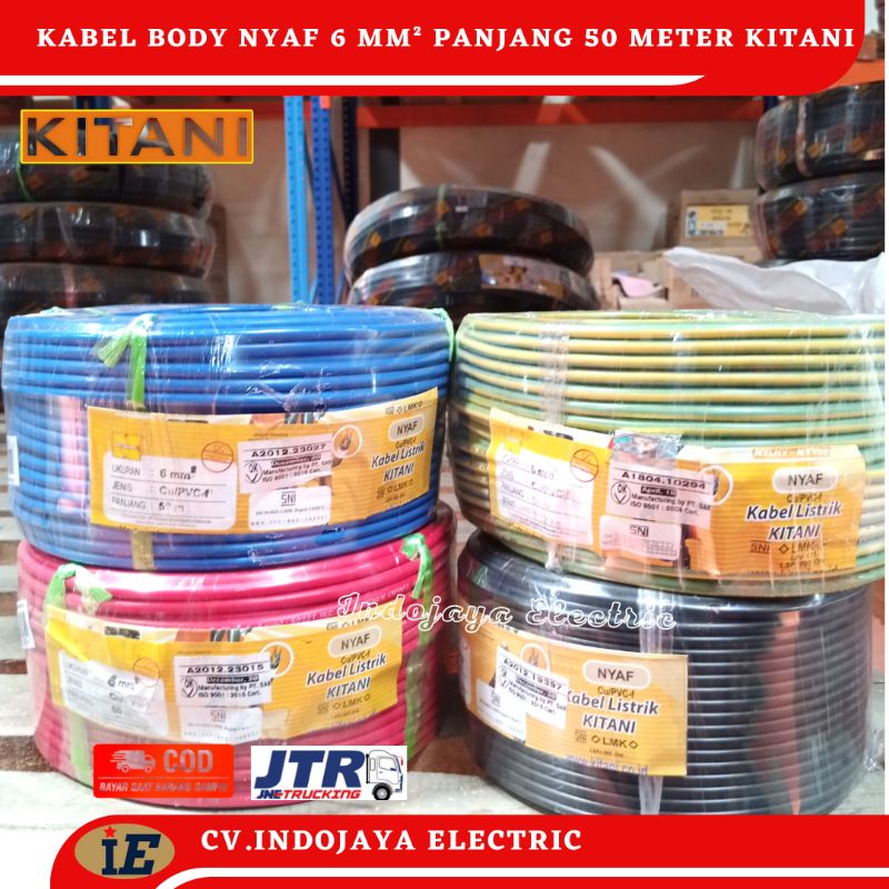 Kabel Body NYAF 6 mm² Kitani Panjang 50 meter Kabel motor kabel mobil kabel AC kabel electronic